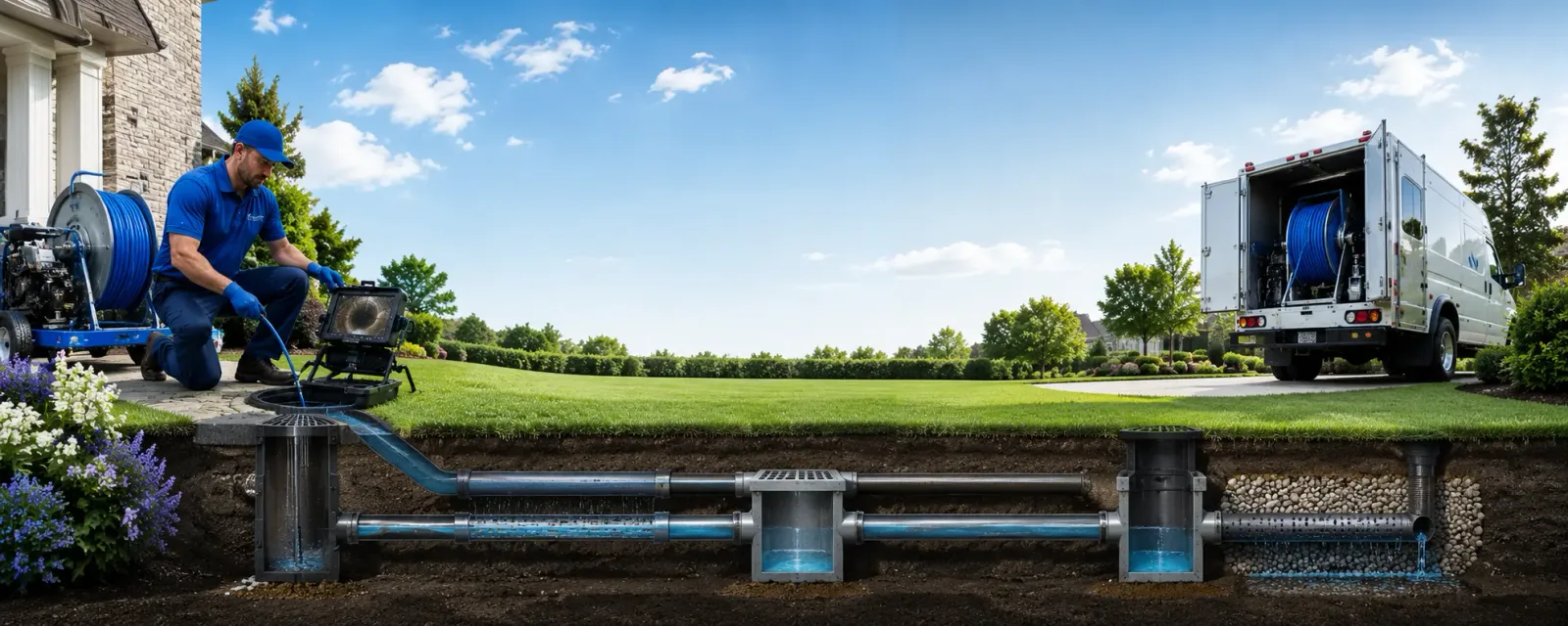 Outdoor drain cleaning information for La Plata, NM
